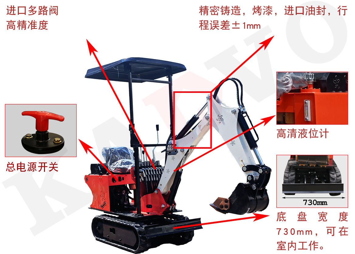 KV08小型挖掘機標(biāo)準(zhǔn)配置 KV08小型挖掘機標(biāo)準(zhǔn)配置