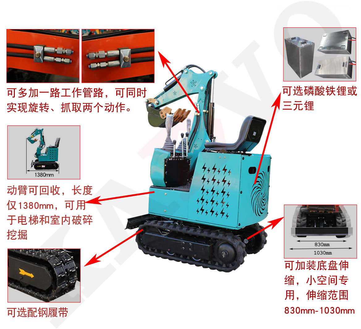 KV09小型挖掘機(jī)可選配置 KV09小型挖掘機(jī)可選配置