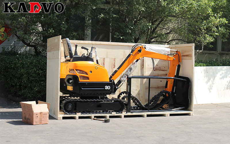 凱迪沃重工1臺KV18小型挖掘機(jī)出口加拿大