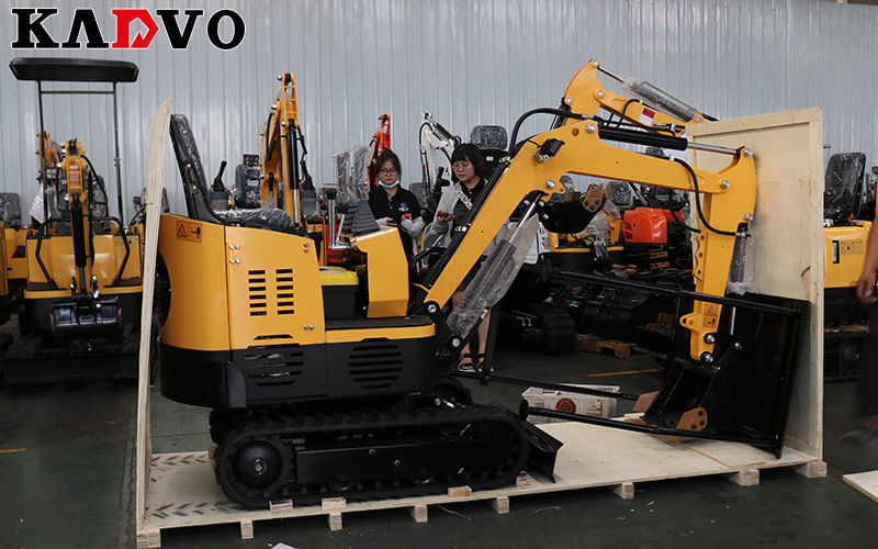 凱迪沃重工2臺小型挖掘機(jī)出口西歐